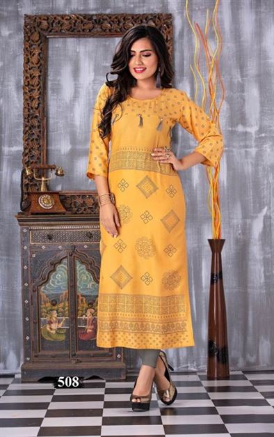 Anaya by trendy fashion printed kurtis catalogue 