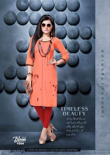 Kinti Bloom 10 - Short Rayon kurtis With [ 5% Discount ]