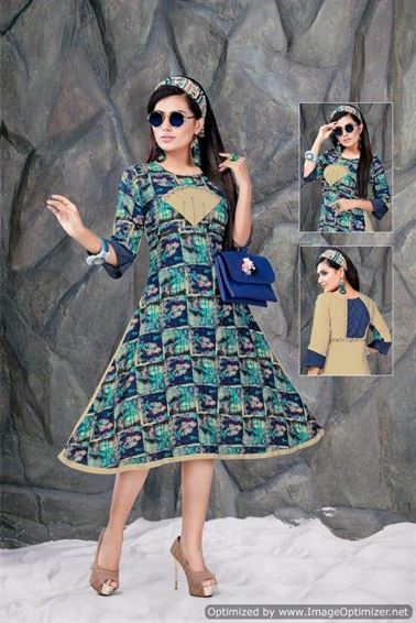 Sunday Monday by kinti fashion printed kurtis catalogue 