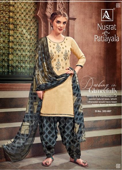 Nusrat e patiyala by alok suit punjabi dress materials catalogue 