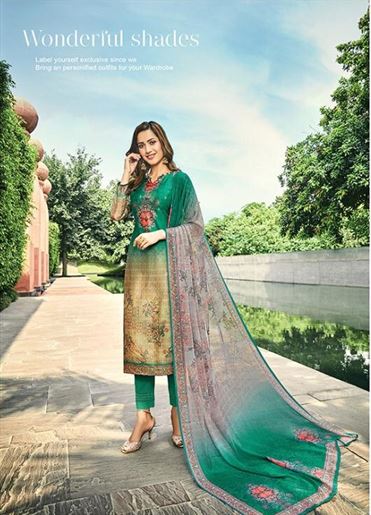 Parina by beliza designer churidar dress materials 