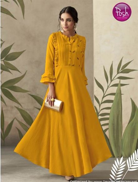 Alize present Posh long gown types kurtis catalogue