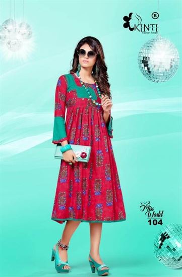 buy kinti fashion miss world printed anarkali kurtis catalogue