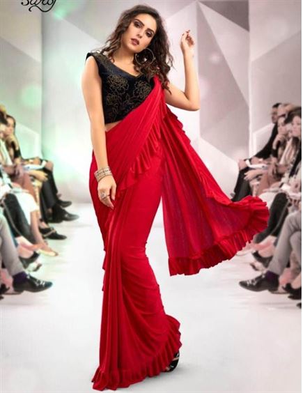 Saroj present Filmfare Designer Look Ready Made Lycra Saree collection