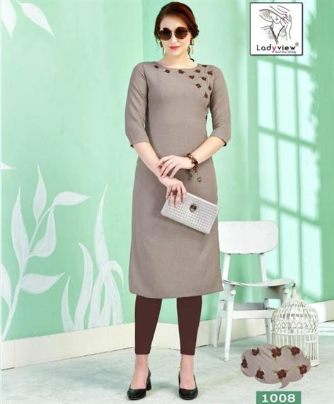 Ladyview by Crystal Rubby Cotton Running Wear Stylish Kurtis collection. 