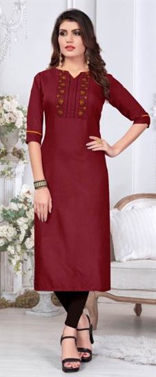 Kanika by Aditi vol 2 Rubby Silk Running Wear Straight Kurtis collection. 