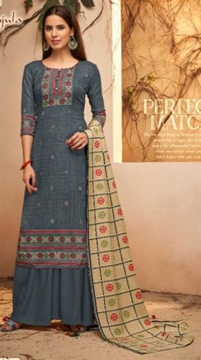 Alok present Manjula Pure Pashmina Designer Dress Material collection. 