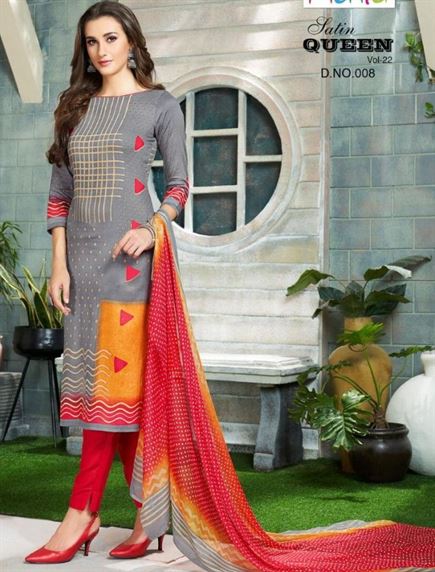 Mehta present Satin Queen vol 22 Satin Cotton Dress Material Collection