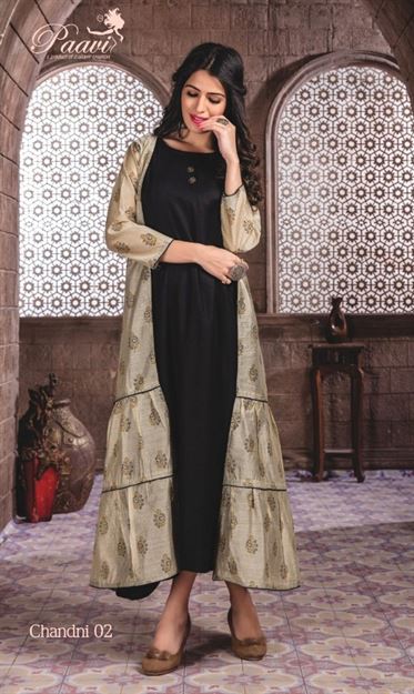 Paavi present Chandni Designer Rayon Kurti With Koti catalogue