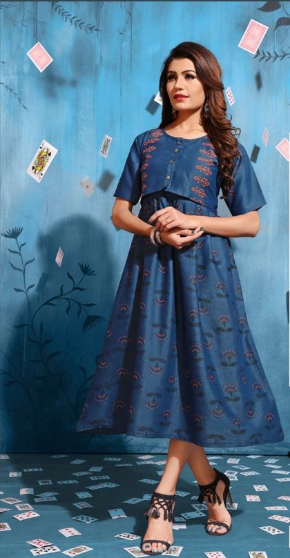 Fashion talk present Tucute Stylish Heavy Rayon Kurtis catalogue