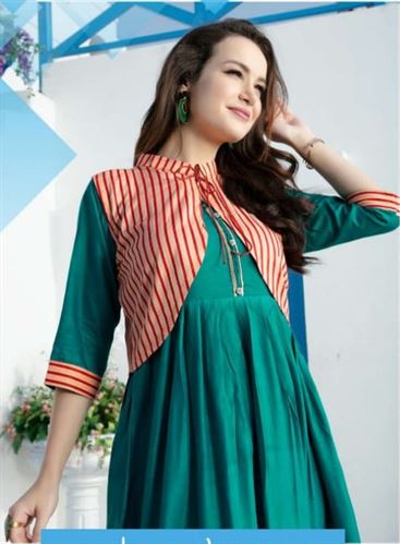 Ft by Malkaa Heavy Rayon Long Kurti Collection With Koti collection. 