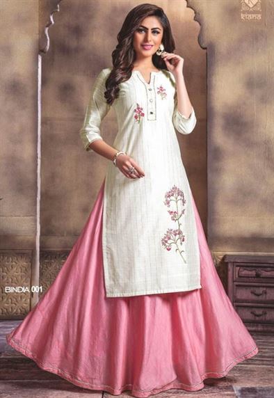 Kiana present Bindiya Designer Rich Look Kurti With Bottom