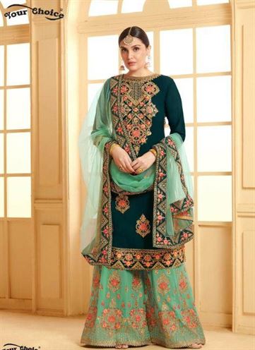 Y.C by Miss World Faux Georgette Wedding Salwar Suits