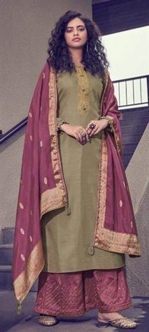 Angroop by Scarlet Designer Tussar Silk Salwa Suits collection. 