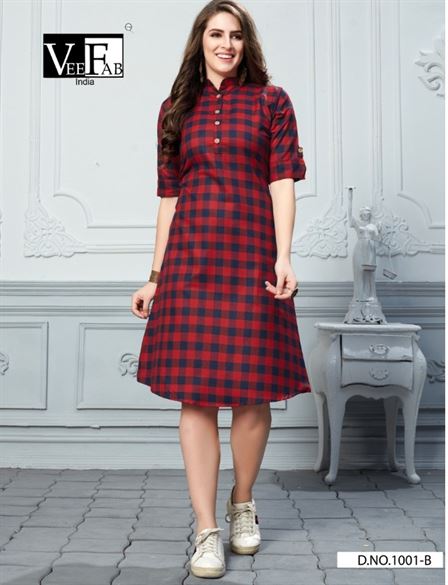 Vf by Checksmate Heavy Cotton Twirl Printed Kurtis catalogue