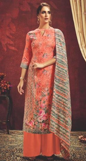 Alok present Aabrang Pure Wool Pashmina Designer Dress Material