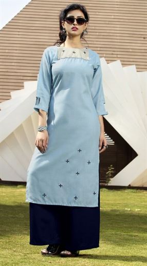 Gallberry present Chitra  casual wear kurtis and plazzo catalogue. 