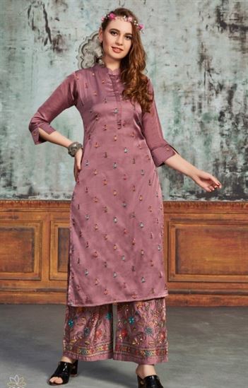 Gallberry present Elisa heavy party wear kurtis with plazzo collection. 