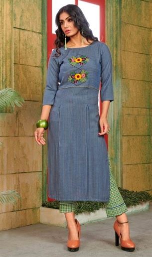12 Angel by Lara Rayon Casual Wear Kurti With Bottom collection. 