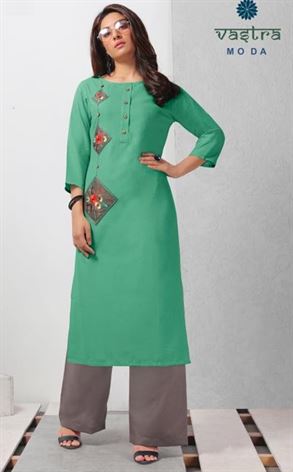 Vastra moda present fashion vol 1kurtis with  palazzo  catalogue