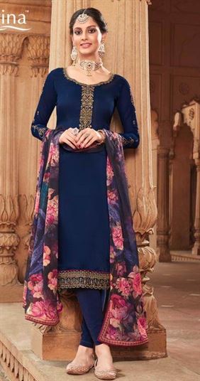 Lavina Vol 96 Natural Crape Designer Churidar Salwar Suits collection. 