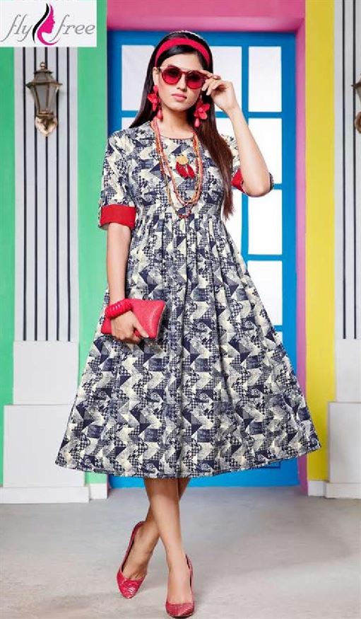 Fly Free by Signature Printed Denim Kurtis catalogue