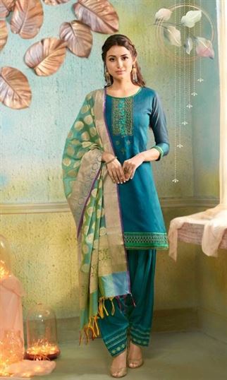 Kessi by  Silk Patiala vol  2 Chanderi Punjabi Dress Material