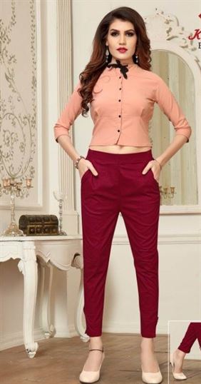 Krisha  by Signature Rayon Slub Lycra Pant Collection