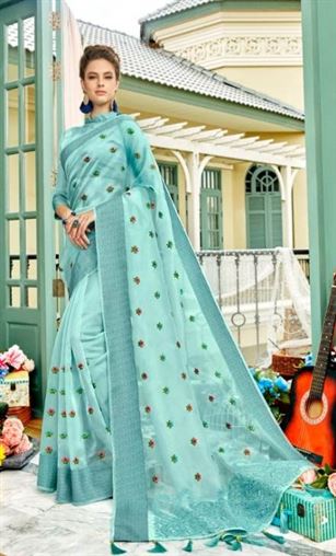 Saroj by Jamini Organza Designer Sarees catalogue