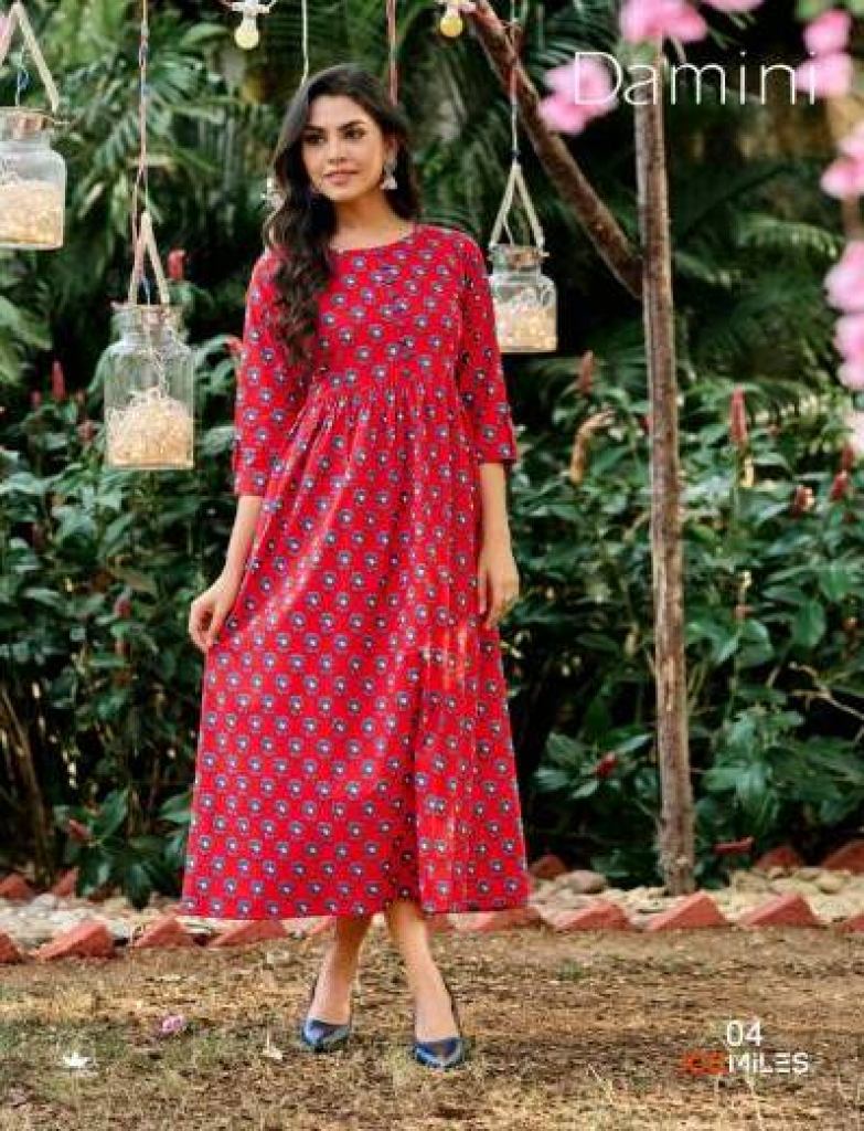 100 Miles Damini Printed Fancy Kurti