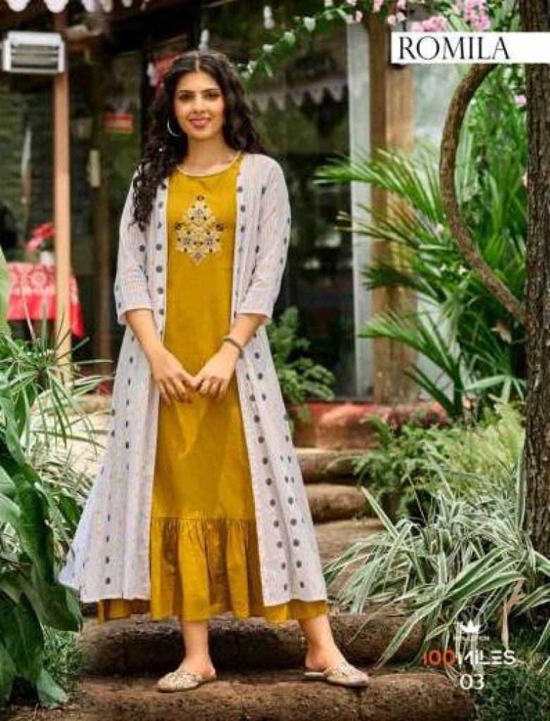 100 Miles Romila Fancy Kurti