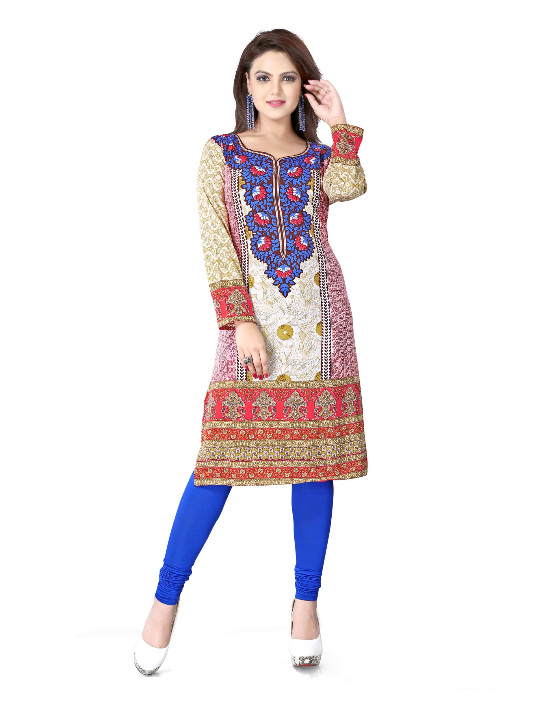 Creap printed kurtis