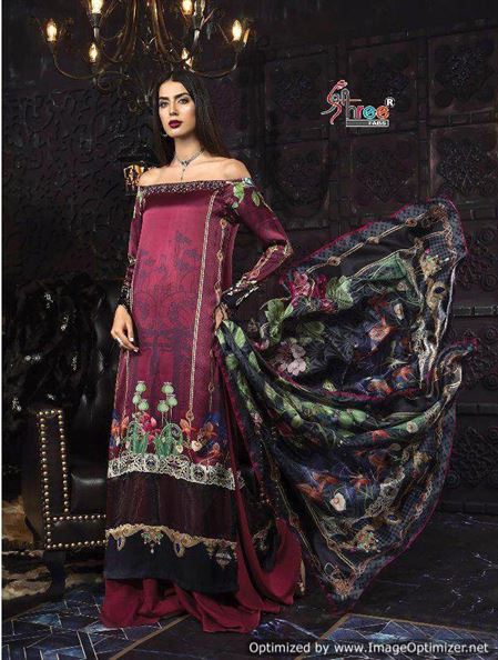 Shree Mariya B Silk pakistani suit set 