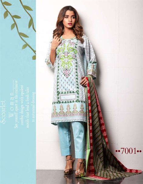 Noor Karachi 7 cotton dress material set Noor Karachi 7 cotton dress material set
