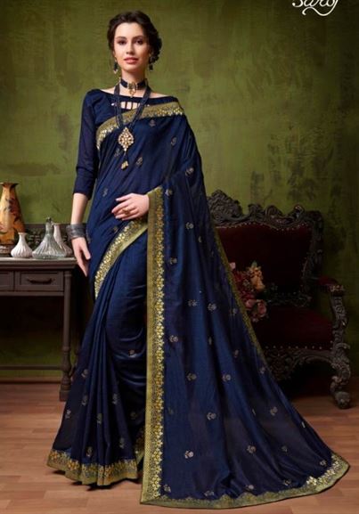  Magical Vichitra Silk Saroj partywear saree set