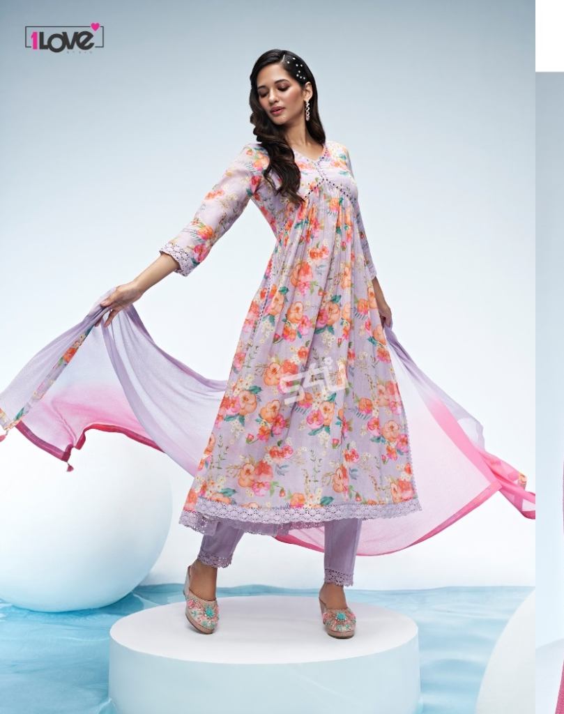 1Love Alia Designer  Kurti With Bottom Dupatta Collecttion