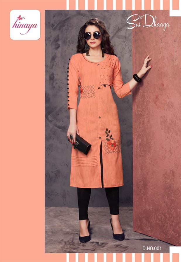 sui dhaga hinaya designer kurti set