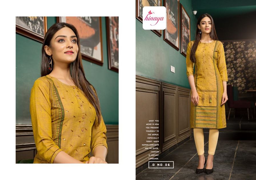 anamika hinaya casual wear kurti set