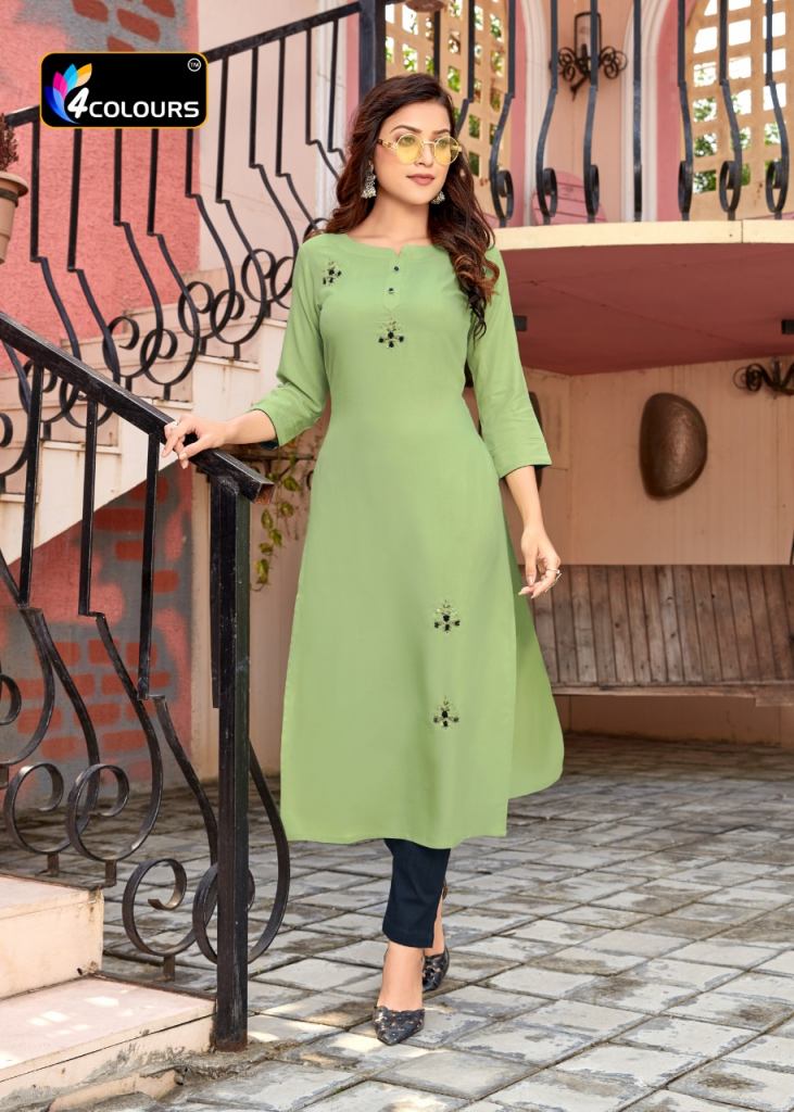 4Colours presents  Womaniya  Kurti With Bottom 