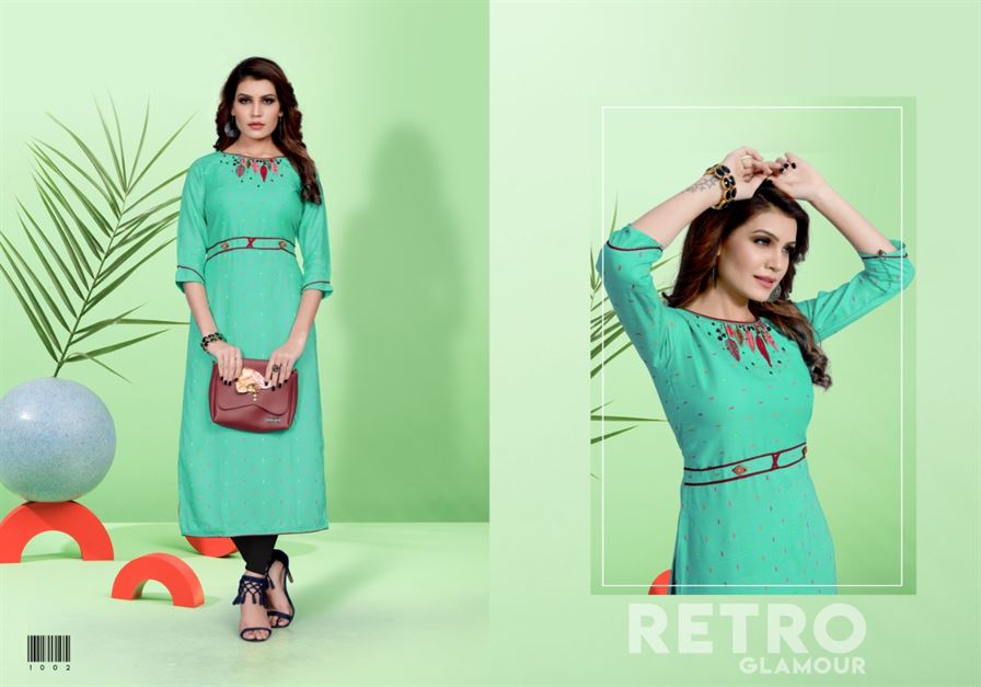 Victoria Vol 4 Heavy Rayon Print Fancy Kurti With Embroidery By Diya Trendz #31 Victoria Vol 4 Heavy Rayon Print Fancy Kurti With Embroidery By Diya Trendz