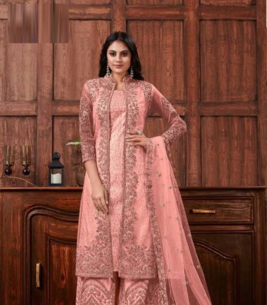 4570 Master Colors Embroidered Kurti Bottom Dupatta With Koti