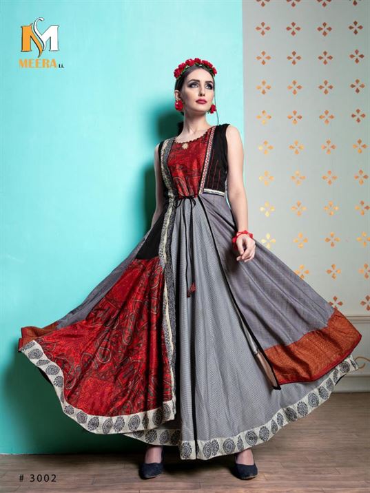 paris vol 1 meerali designer kurti set