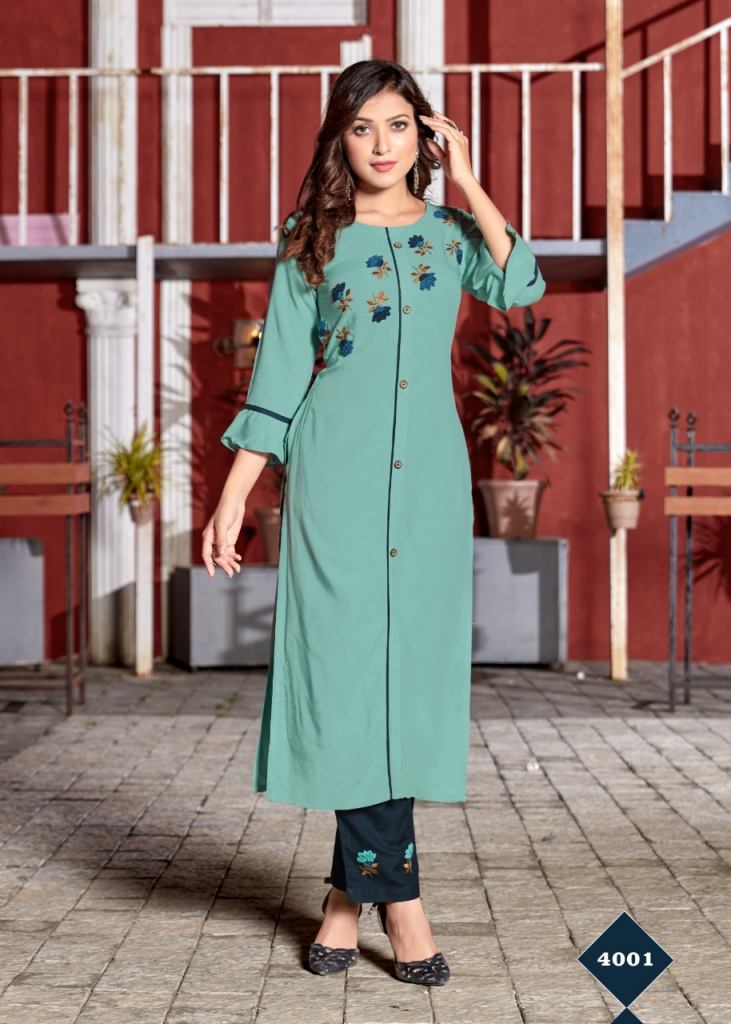 4 colours presents Lime Light Kurtis with Bottom 