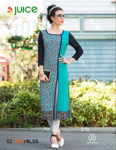 100 Miles Juice Cotton kurtis Catalog