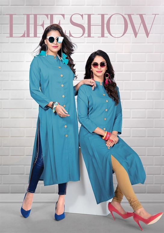 7 Colours Riaa Life Style Casual Kurtis 