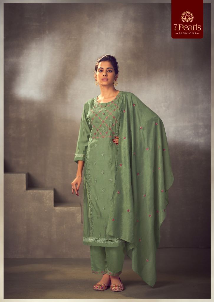 7 Pearls Rhea Designer Kurti Pant With Dupatta Collection