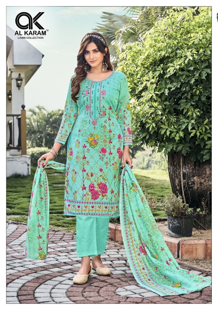 AL Karam Gulfam Embriodred collection cotton Digital  Print  Suits  