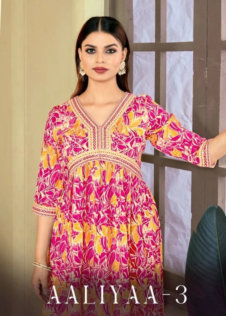 Aaliyaa 3 Rayon Kurti Collection