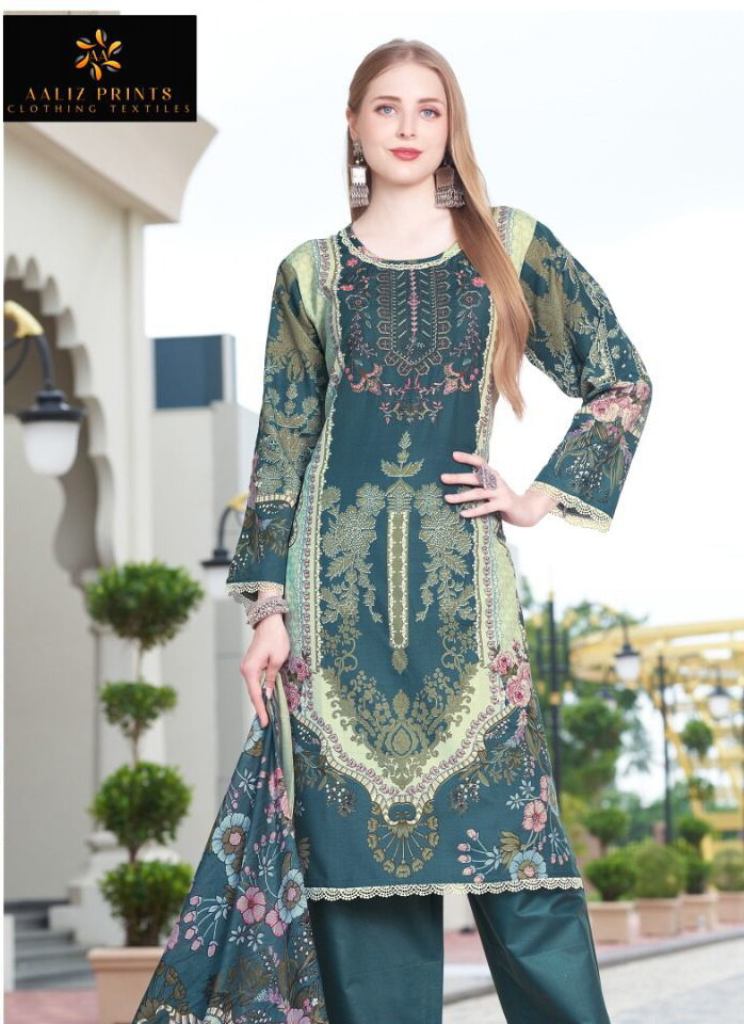 Aaliz Aaliya Vol 18 Digital Style Print Work Dress Material