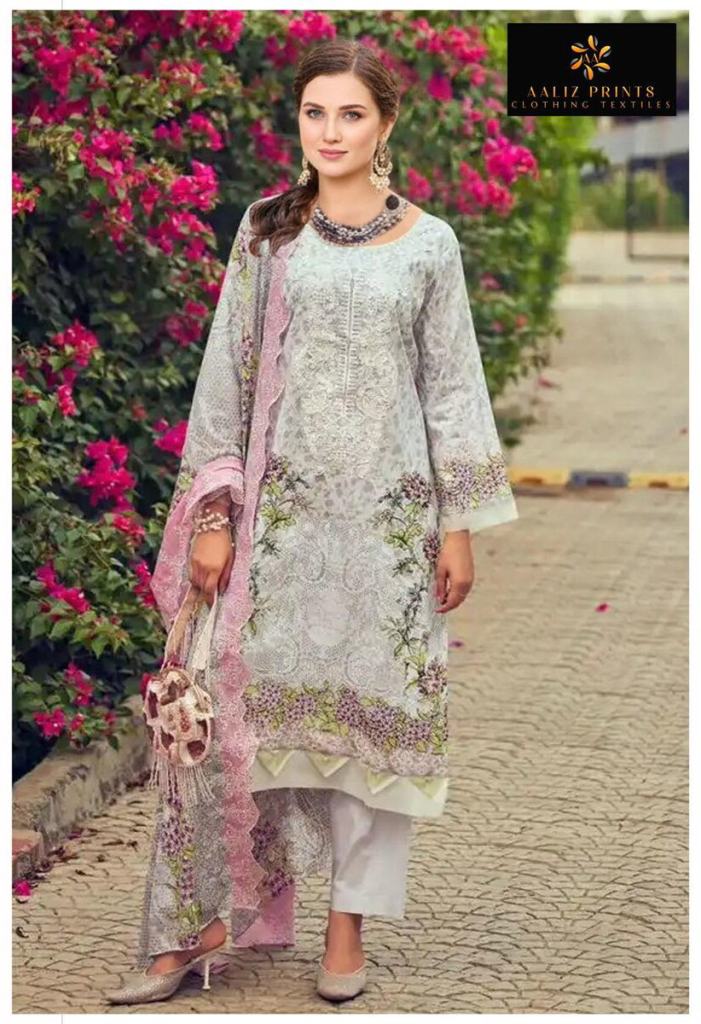 Aaliz Needle Wonder Vol 1 Ditigal Print Work Dress Material